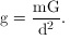 Ecuaţia gravitaţiei