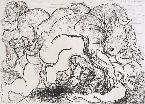 Picasso Minotaur atacand o amazoana Picasso Minotaur atacand o amazoana