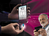 iPhone dotat cu tester ptr. diabet