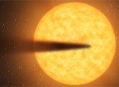 Planetă distrusă de propriul soare