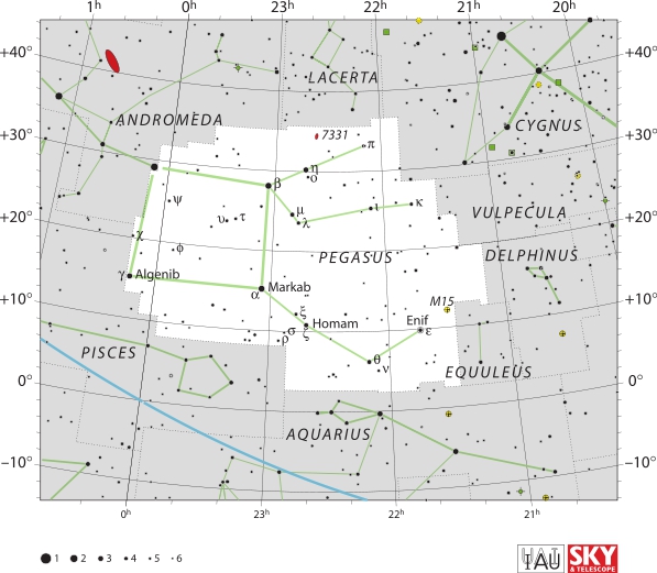 Constelatia Pegasus. Imagine IAU Constelatia Pegasus. Imagine IAU