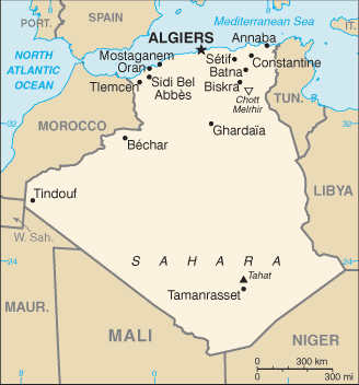 Algeria. Harta Algeria. Harta
