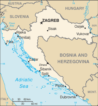 Croaţia harta Croaţia harta