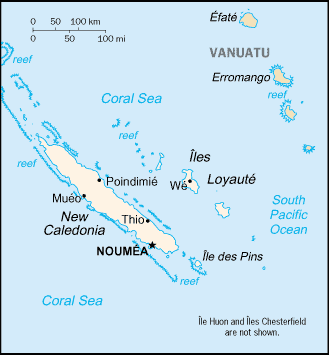Noua Caledonie harta