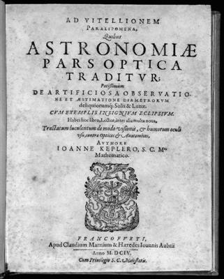 Astronomiae Pars Optica Astronomiae Pars Optica