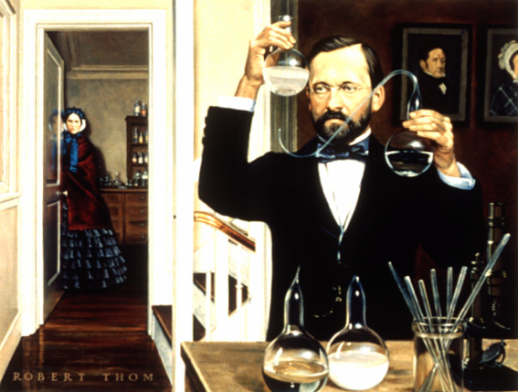 Louis Pasteur in laborator