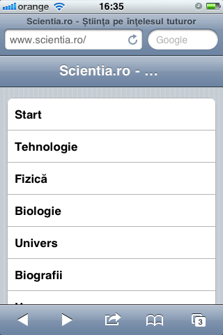 Scientia pe mobil