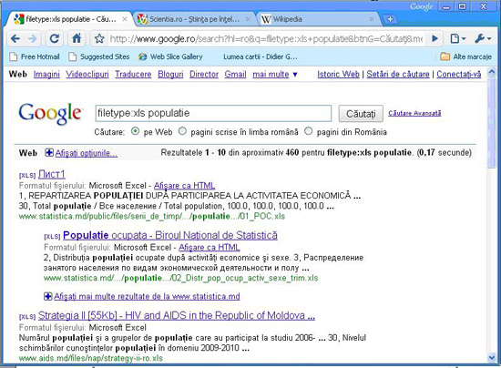 Operatorul Filetype