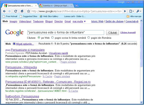 Operatorul Ghilimele