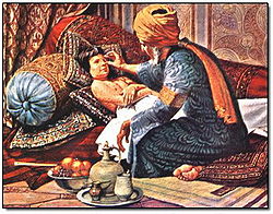 Razi, tratand un pacient