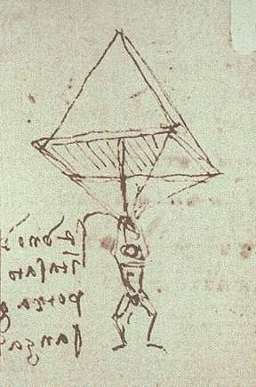 Schiţa paraşutei lui da Vinci Schiţa paraşutei lui da Vinci