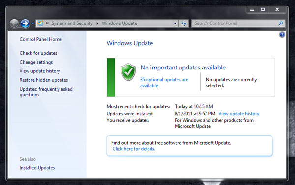 Windows update